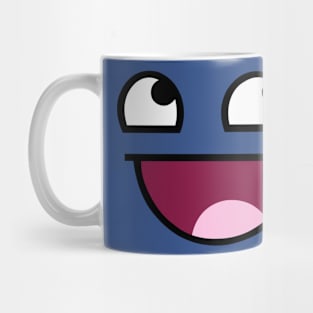 Smiley Happy Face Blue Mug